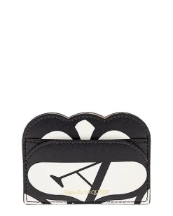 Alexander McQueen Seal Logo Leather Card Holder Women