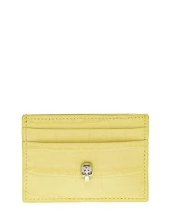 Alexander McQueen Skull Leather Card Holder Women