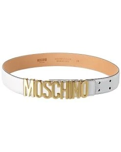 MOSCHINO Logo Leather Belt Women