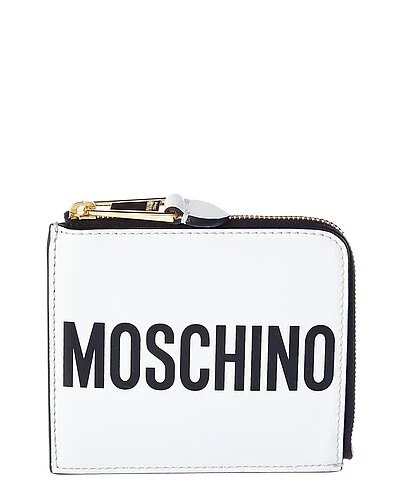 MOSCHINO Logo Lettering Leather Pouch Women 4 MOSCHINO Logo Lettering Leather Pouch Women - Image 2