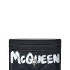 Alexander McQueen Skull Graffiti Leather Card Case Women