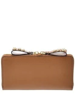 AC Zac Posen Eartha Pearl Lady Zipped Leather Wallet Women