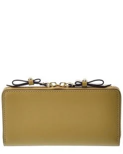 AC Zac Posen Eartha Mini Bow Zipped Leather Wallet Women